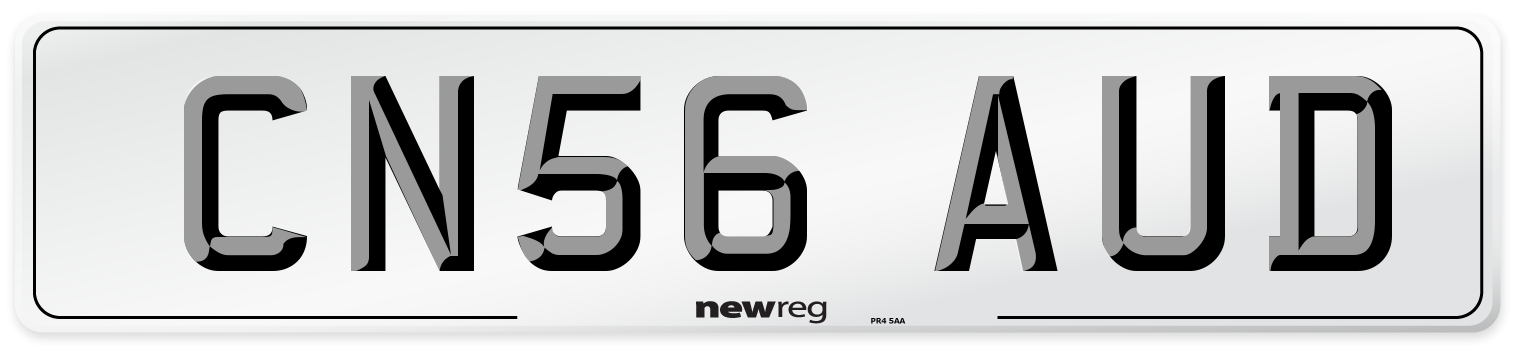 CN56 AUD Number Plate from New Reg